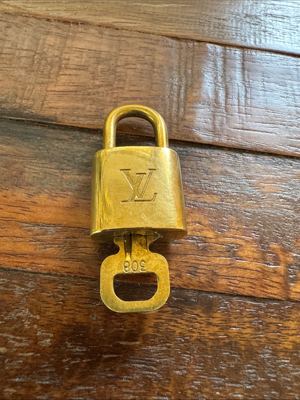 Louis Vuitton #308 Gold Padlock with Key